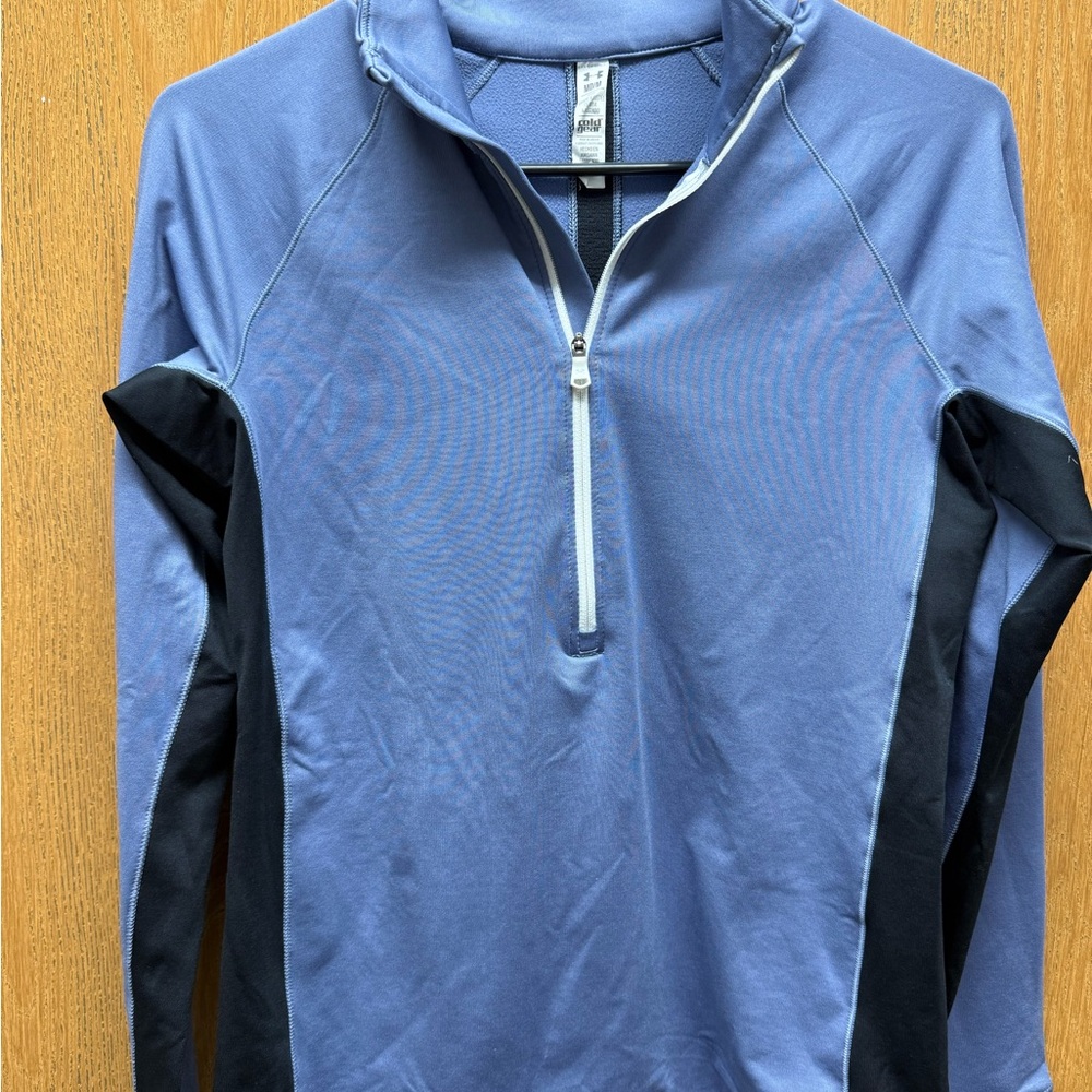 Under Armor Blue and Black Quarter-Zip